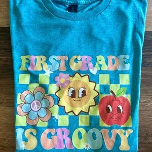 Groovy First Grade Women’s Shirt - Blue